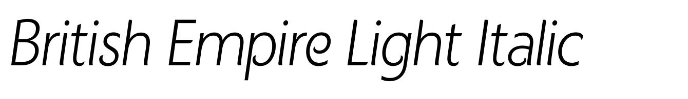 British Empire Light Italic